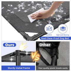 Simple Trending elevated dog bed cooling design offers temp relief during outdoors