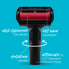 Simplicity Vacuums SPET-Tool on clothes for lint and hair removal.