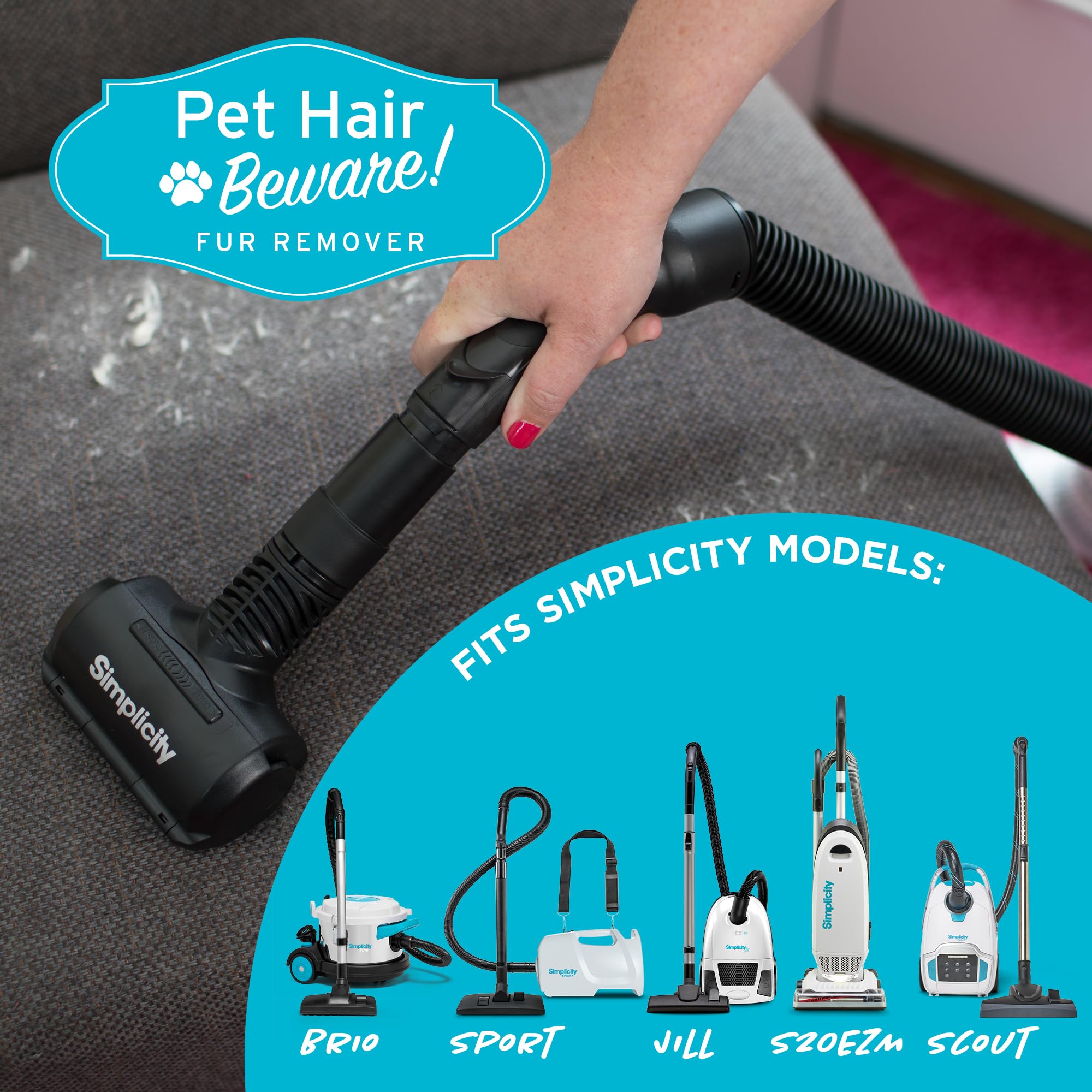 Simplicity Vacuums SPET-Tool rotating handle facilitates precise cleaning.