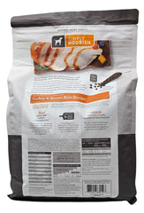 SIMPLY NOURISH small breed healthy weight kibble close-up showing crunchy texture and real ingredients.