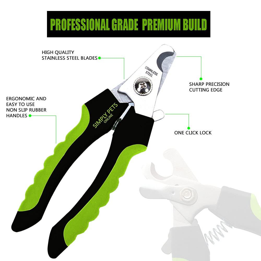 Simply Pets Online vet-designed nail trimmer close-up showing sharp blade