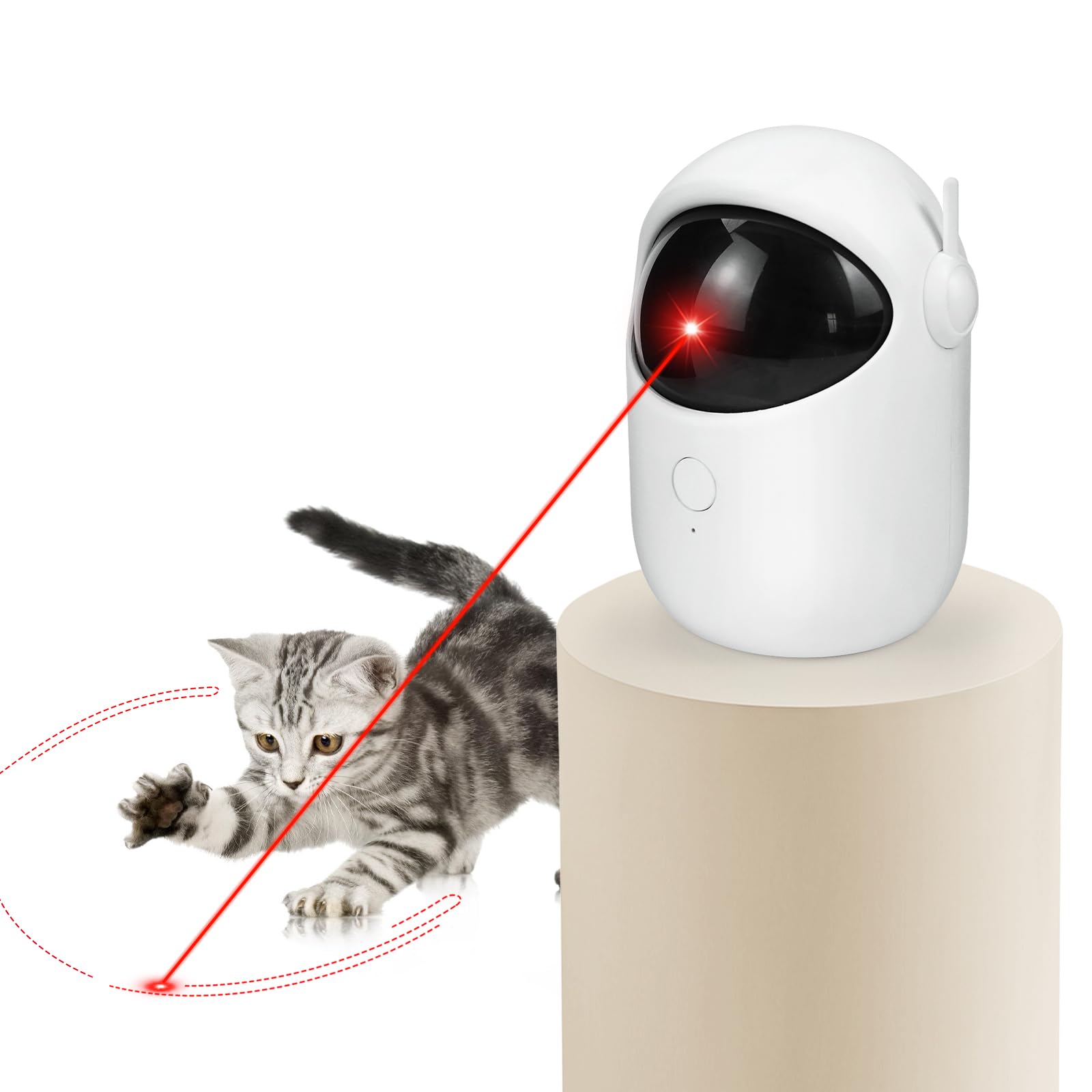 Simxihong laser cat toy automatic mode engages indoor cats with unpredictable laser patterns.