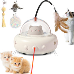 Simxihong laser cat toy front view shows a compact, indoor-friendly design for engaging play.