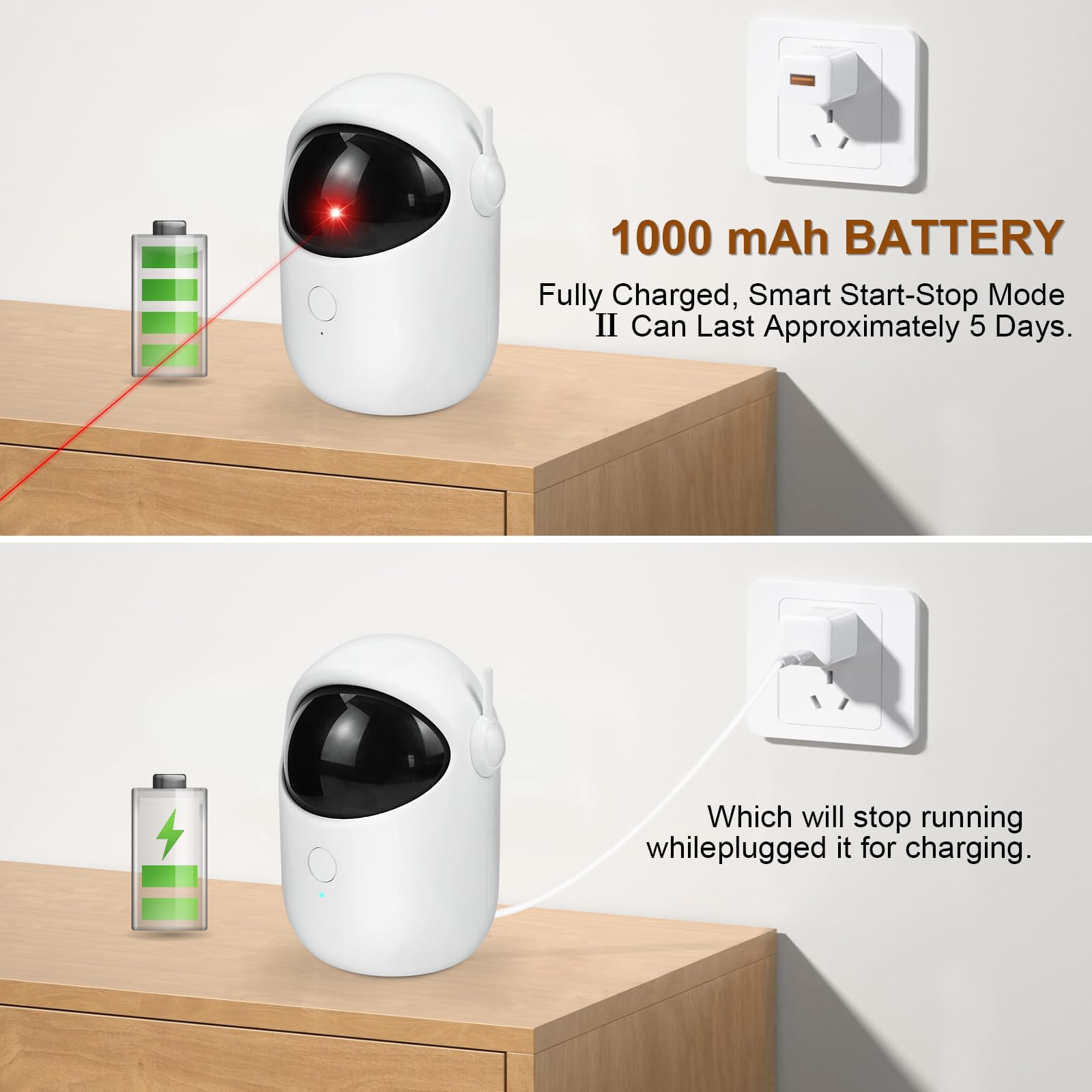 Simxihong laser cat toy promotes healthy activity and exercise.