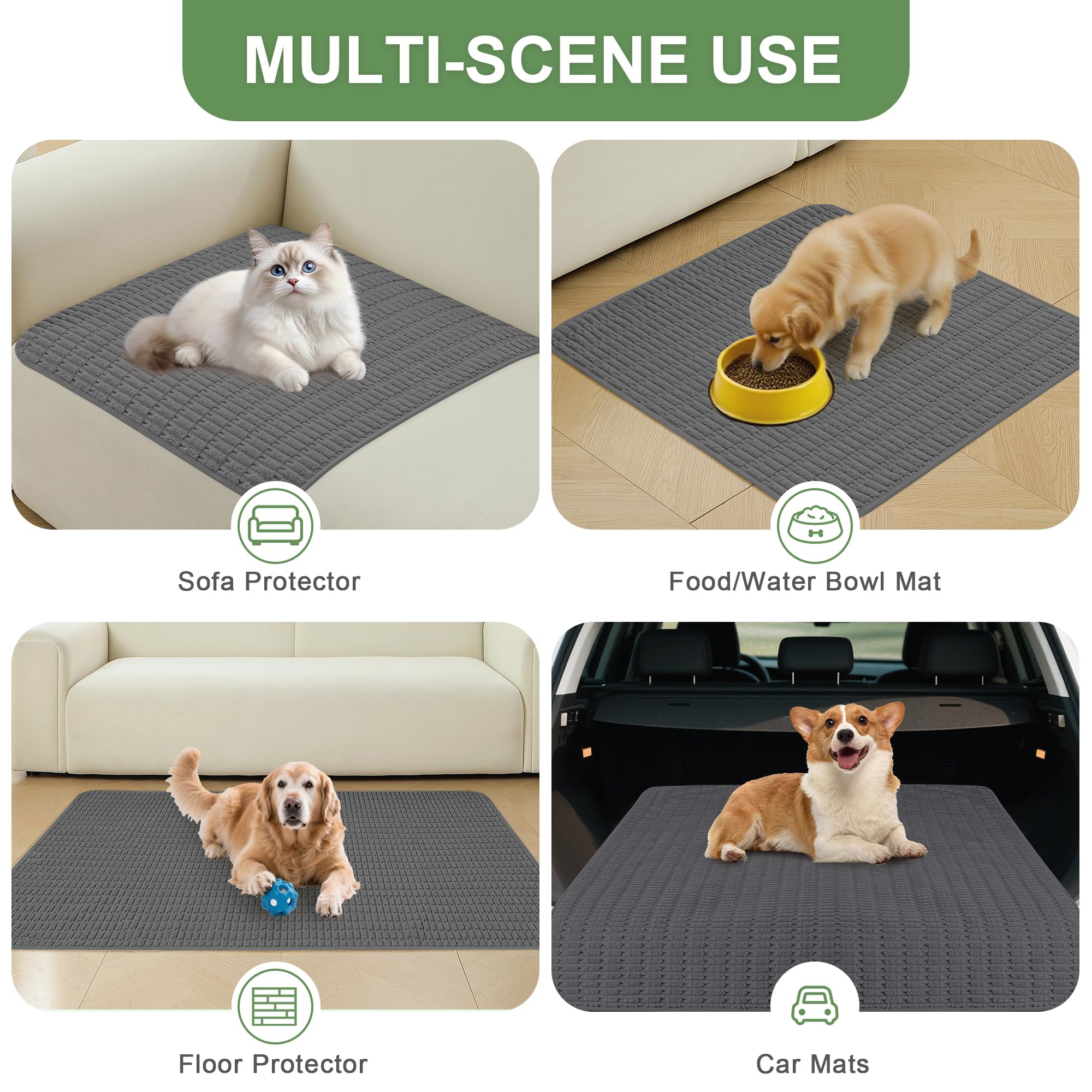 Sinotalent multi-use pet pad ideal under crates, beds, or enclosures