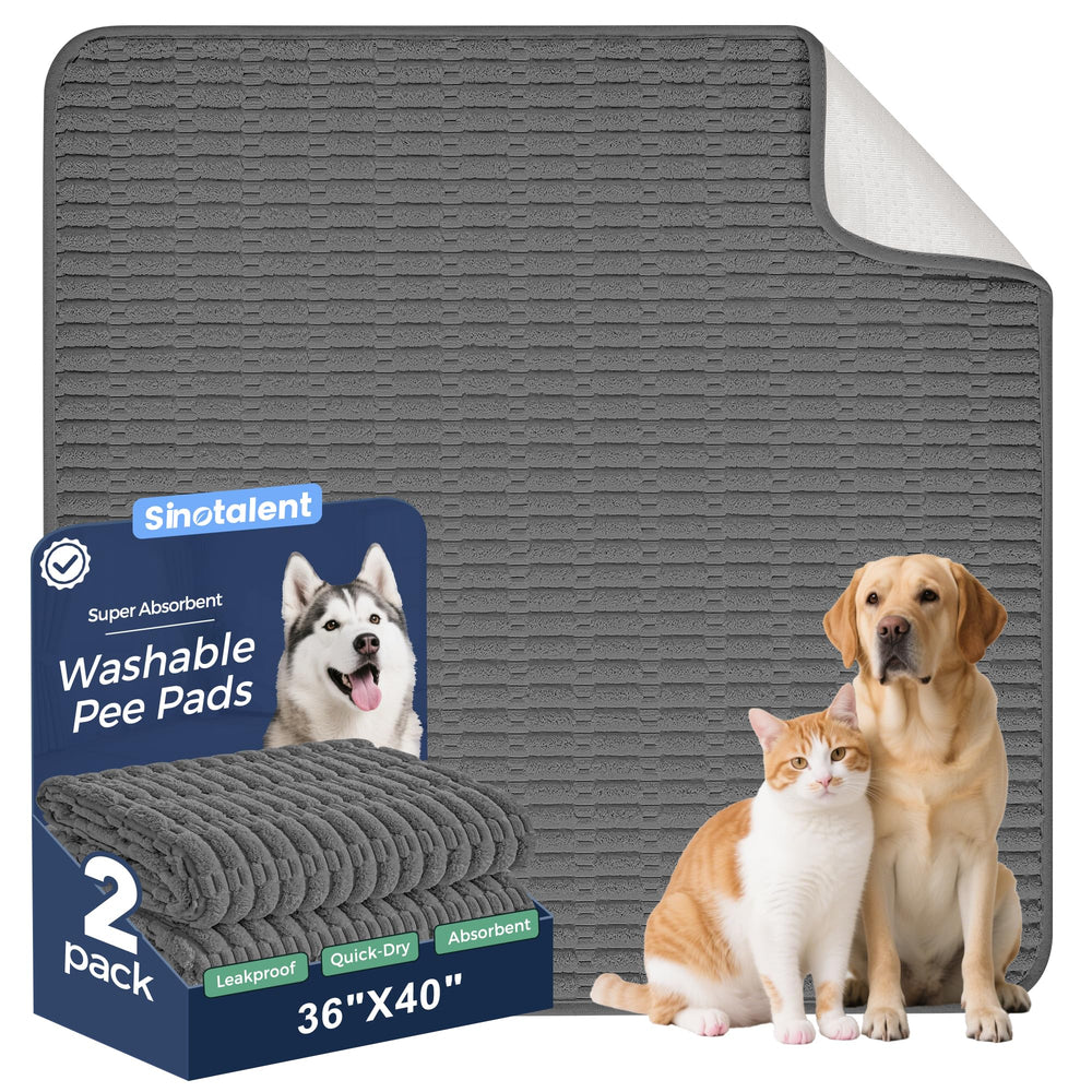 Sinotalent washable dog pee pad 36x40 folded for easy storage and quick cleanup