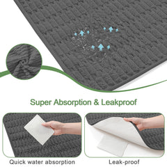 Sinotalent washable dog pee pad non-slip bottom prevents sliding on smooth surfaces
