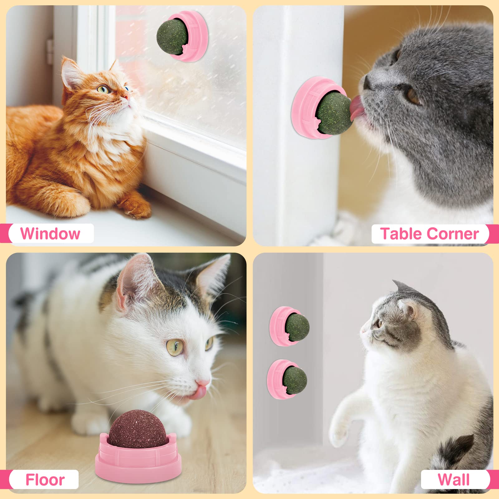 SINROBO wall-mounted treats on a surface illustrating easy setup for indoor cats