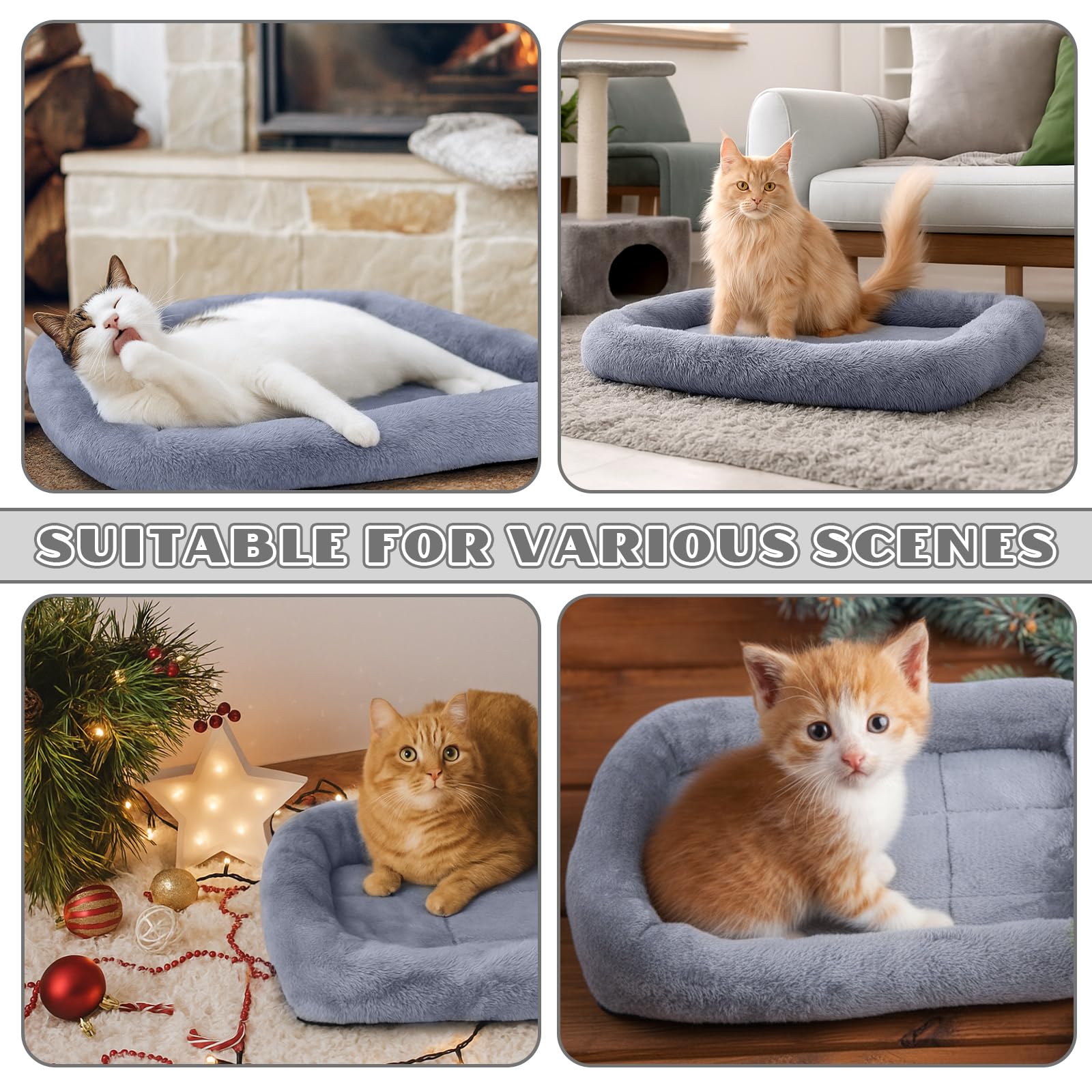 Sintuff self-warming cat bed velvet surface feels plush and scratch-resistant