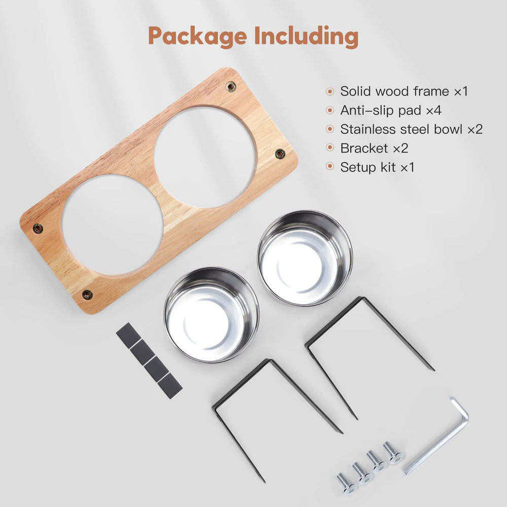 Siooko wood stand provides sturdy elevation and attractive kitchen setup.