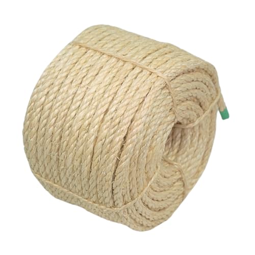 SISALANA sisal rope wrapped around a cat post demonstrates sturdy animal-friendly scratching.