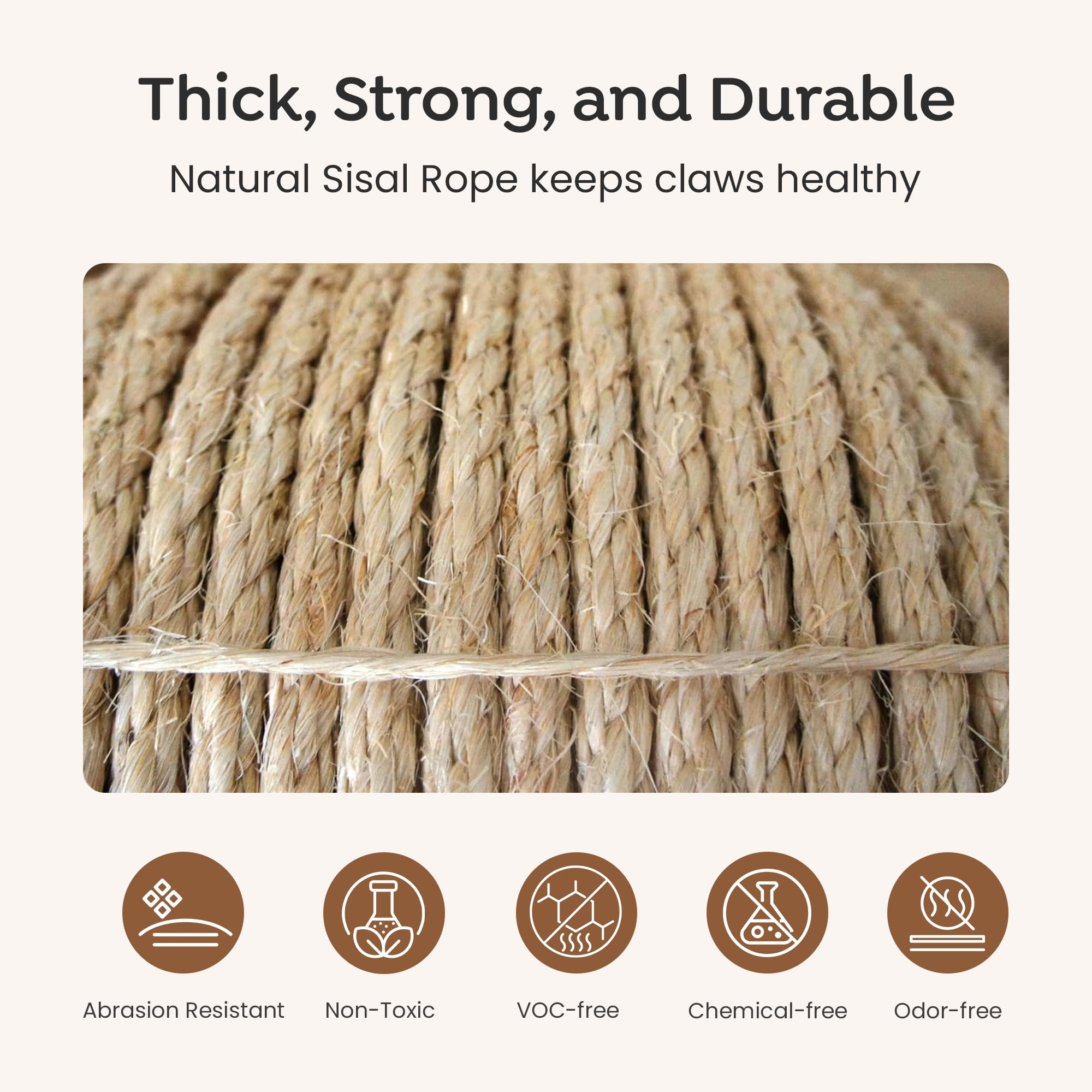 SISALANA rope decorating a branch for rustic decor and shelf wrapping ideas.