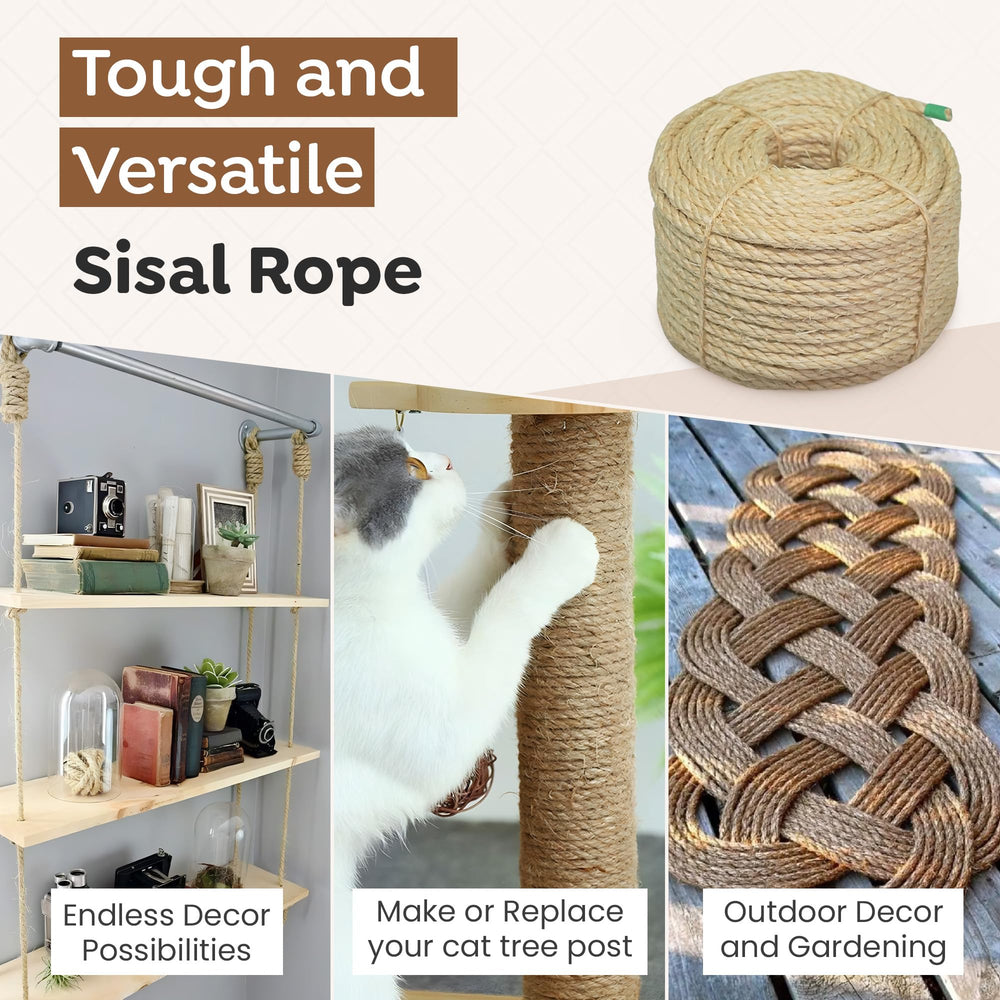 SISALANA rope on a garden trellis creates natural, textured support.