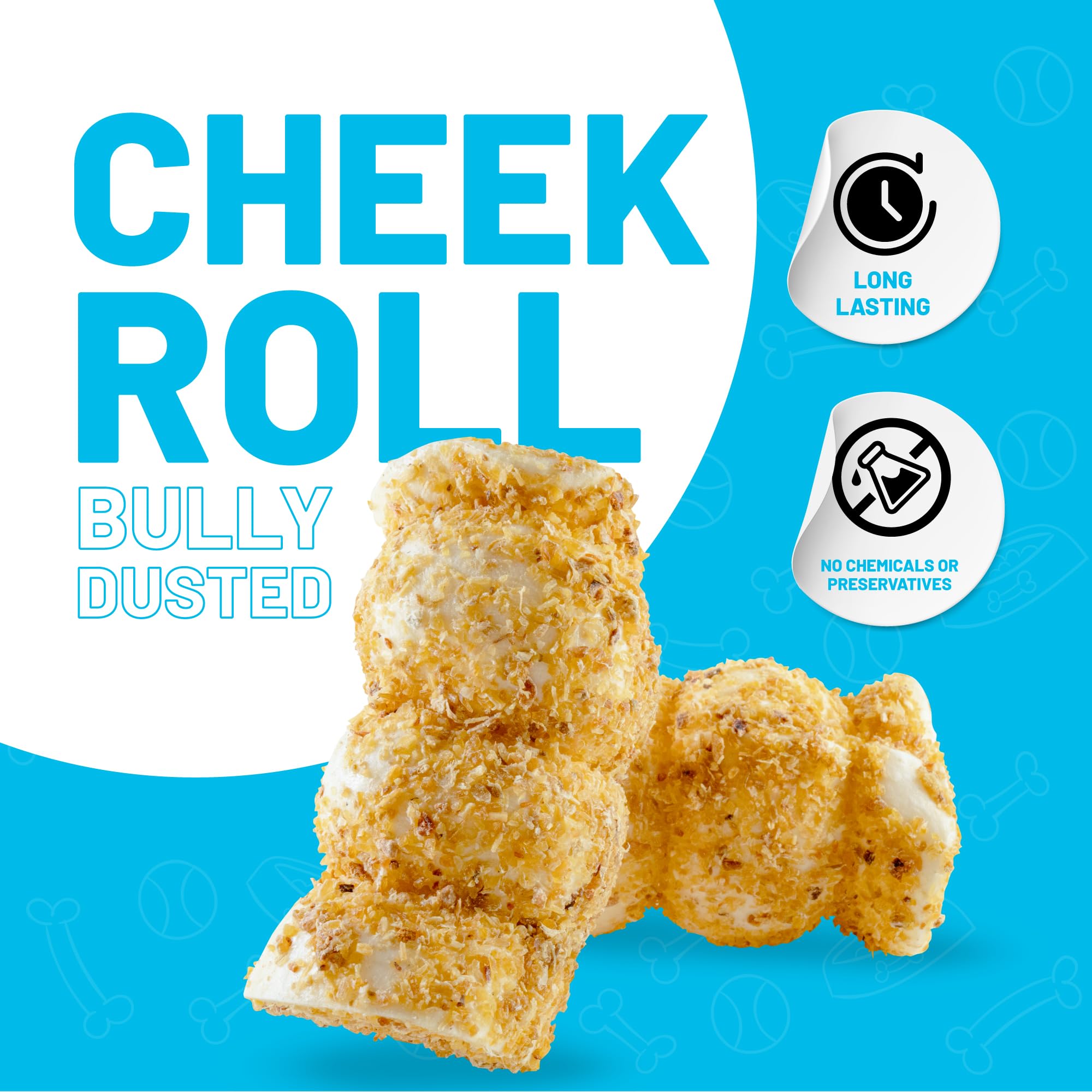 SITKA beef cheek roll closeup texture showcases durable, long-lasting chew for power chewers.