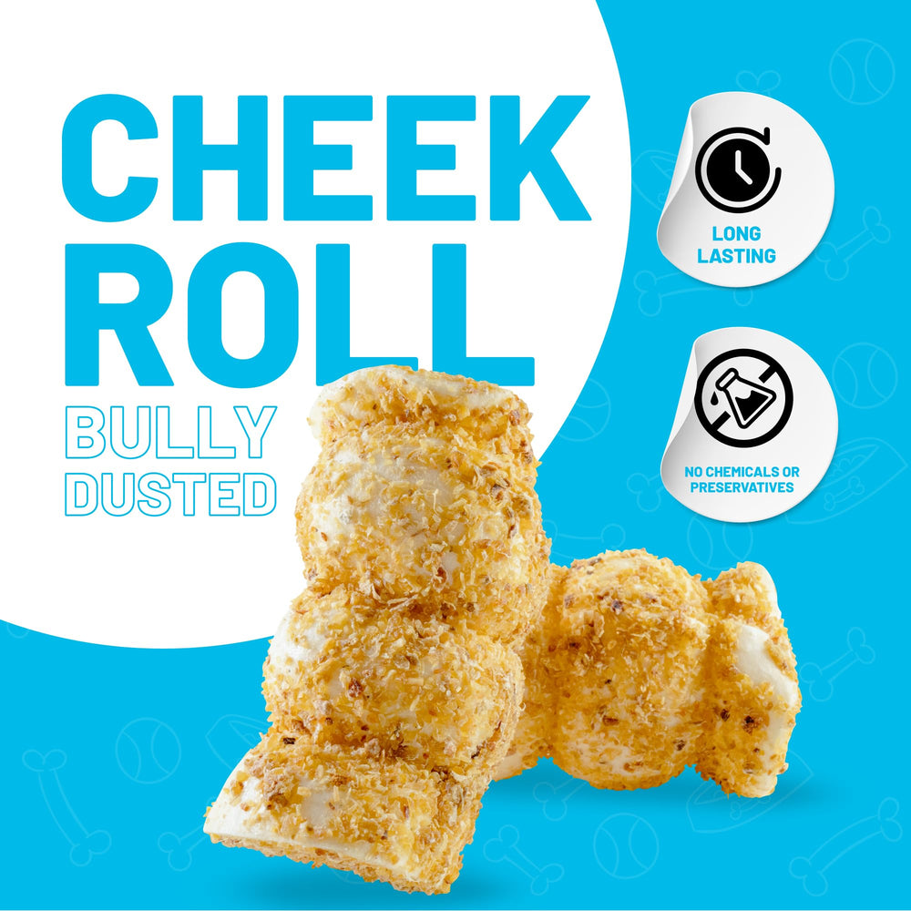 SITKA beef cheek roll closeup texture showcases durable, long-lasting chew for power chewers.