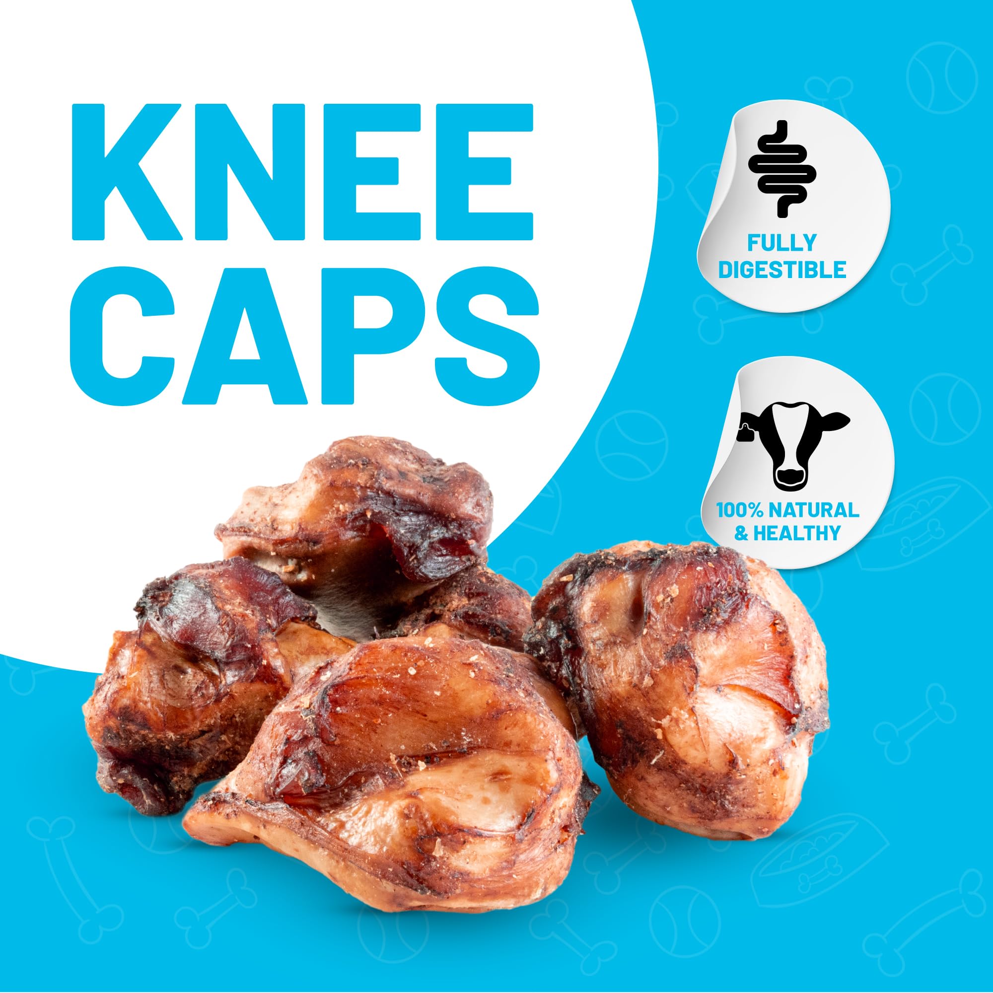 SITKA Beef Knee Caps long-lasting chew—great for aggressive chewers during playtime.