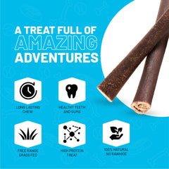 Sitka Farms collagen-stick close-up reveals chewy texture dogs love during snacking.