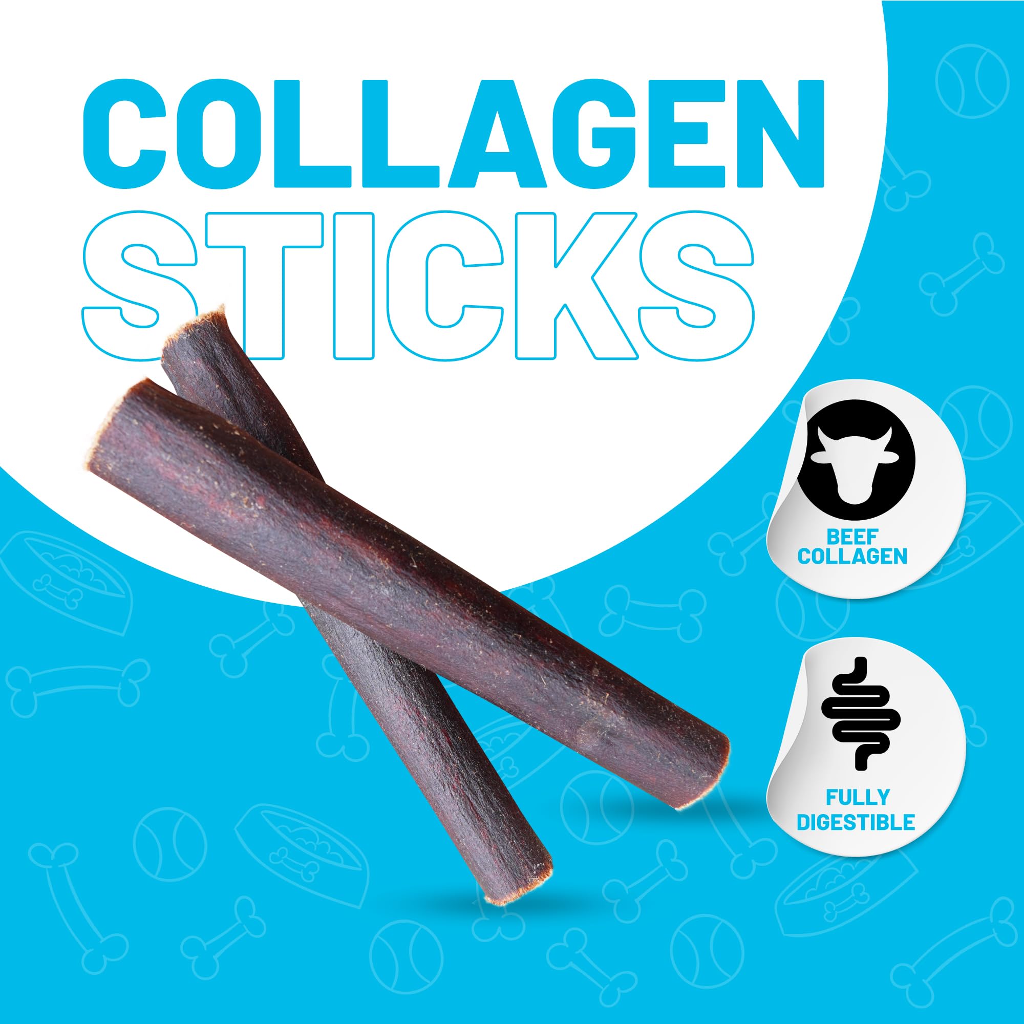 Sitka Farms collagen stick dog 6-inch chew demonstrates long-lasting treat for training.