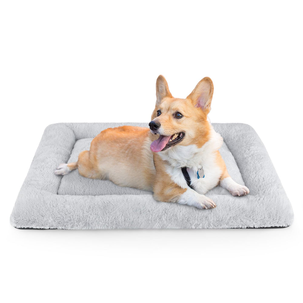 SIWA MARY dog bed mat 29x21 grey offers soft warmth for pets in crates.
