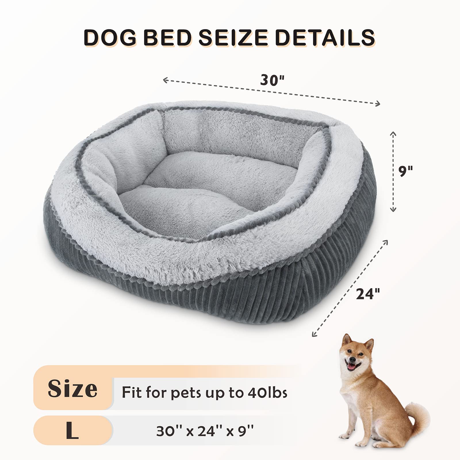 SIWA MARY dog bed machine-washable fabrics for easy home cleaning.