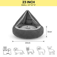 SIWA MARY donut bed with plush interior supports restful sleeping and burrow-like comfort.