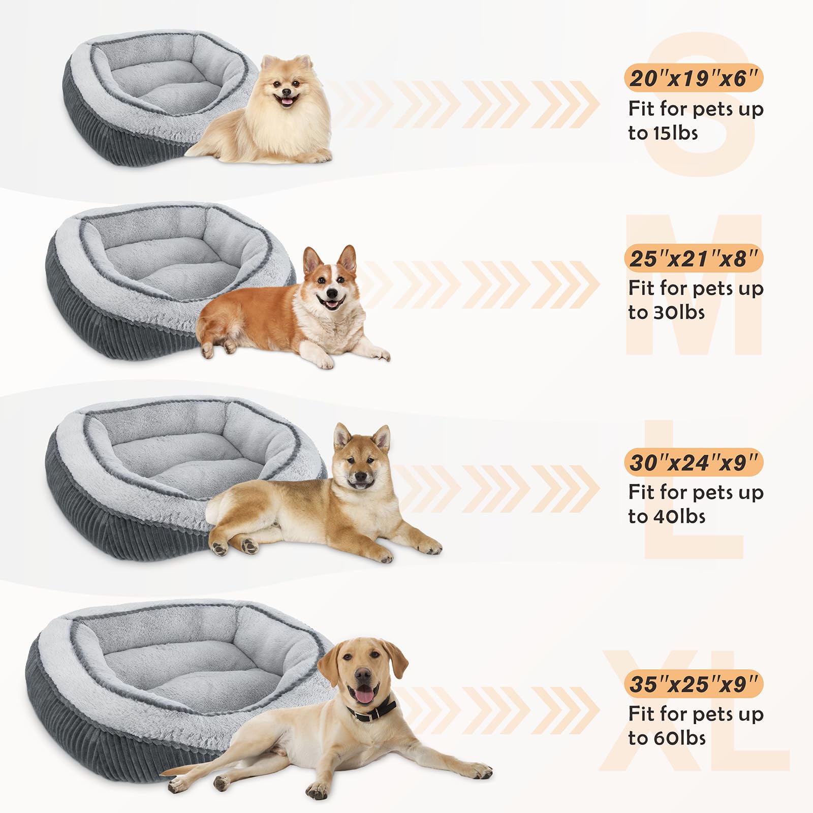 SIWA MARY machine washable dog bed for easy cleaning