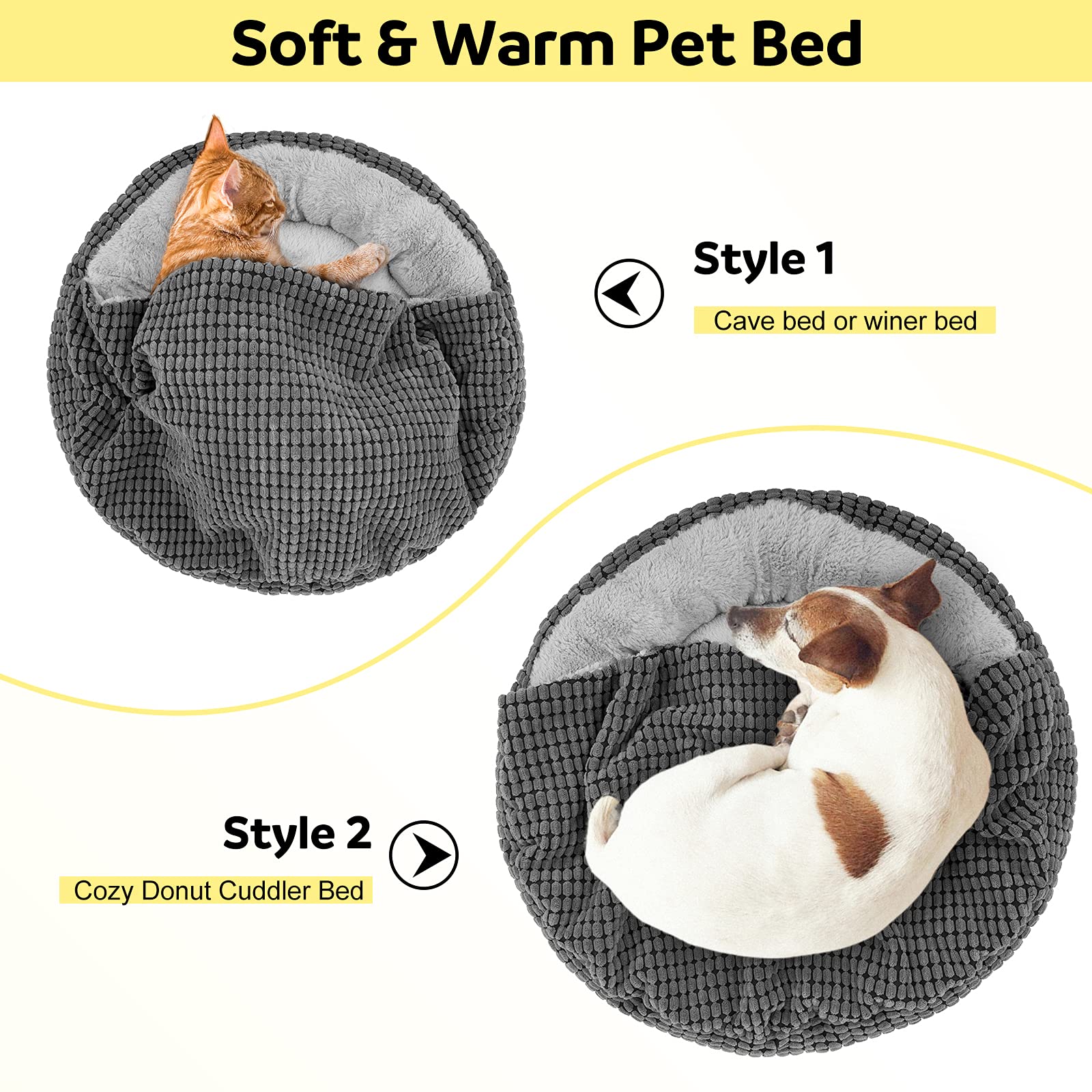 SIWA MARY bed with non-slip bottom stays put on smooth floors for safe naps.