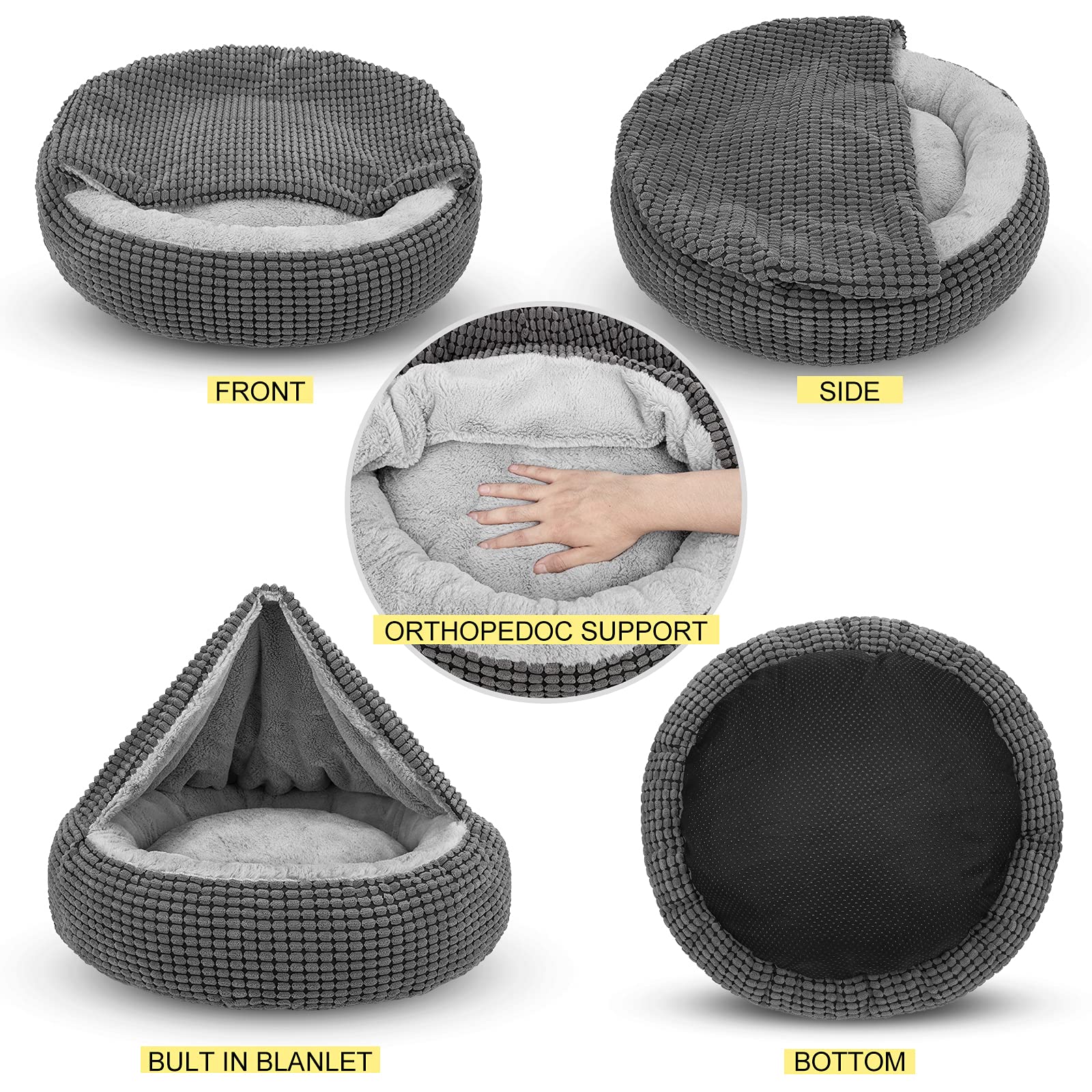 SIWA MARY washable dog bed makes cleanup simple and keeps paws cozy.