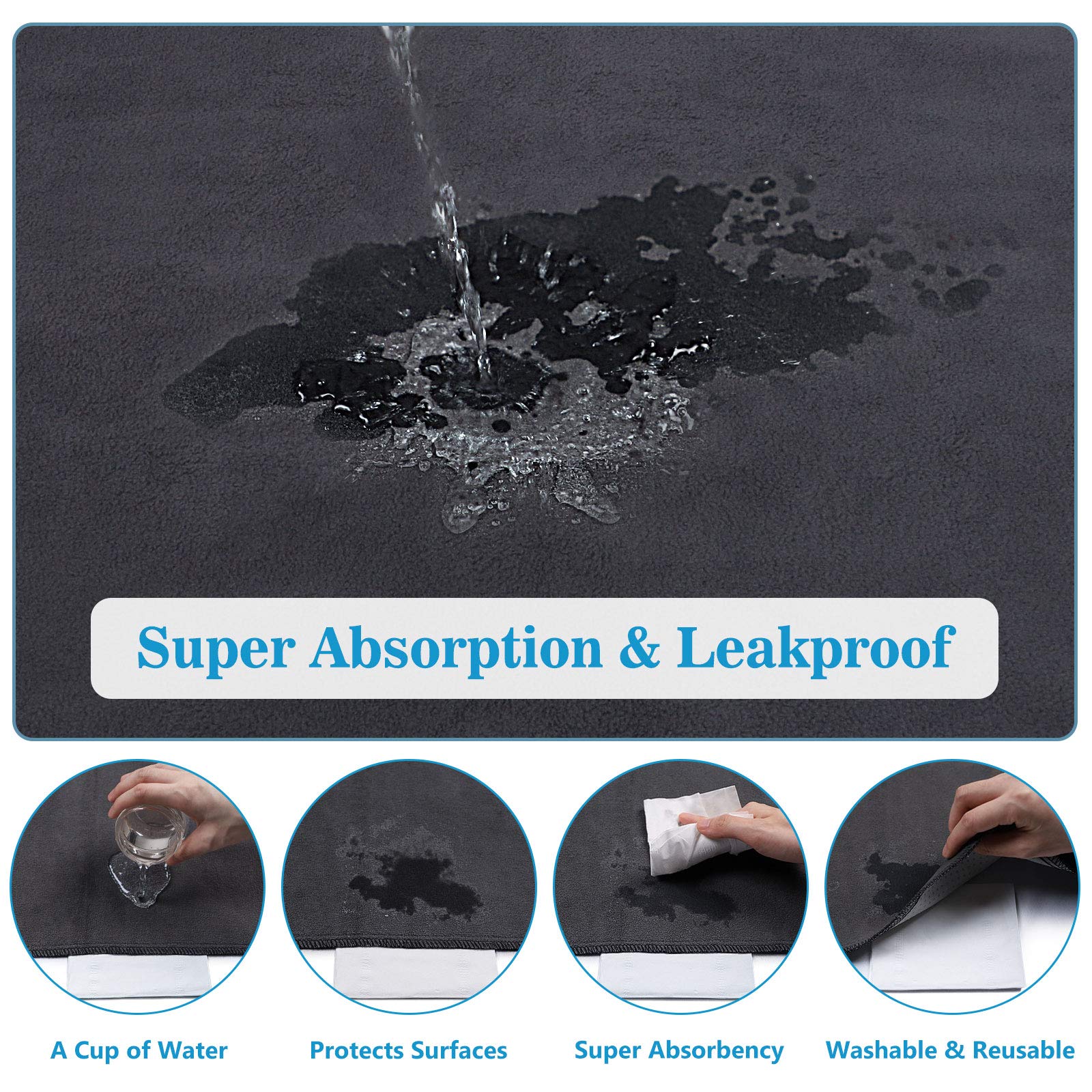 SIWA MARY Washable Pee Pad 60x48 non-slip backing keeps pads in place.