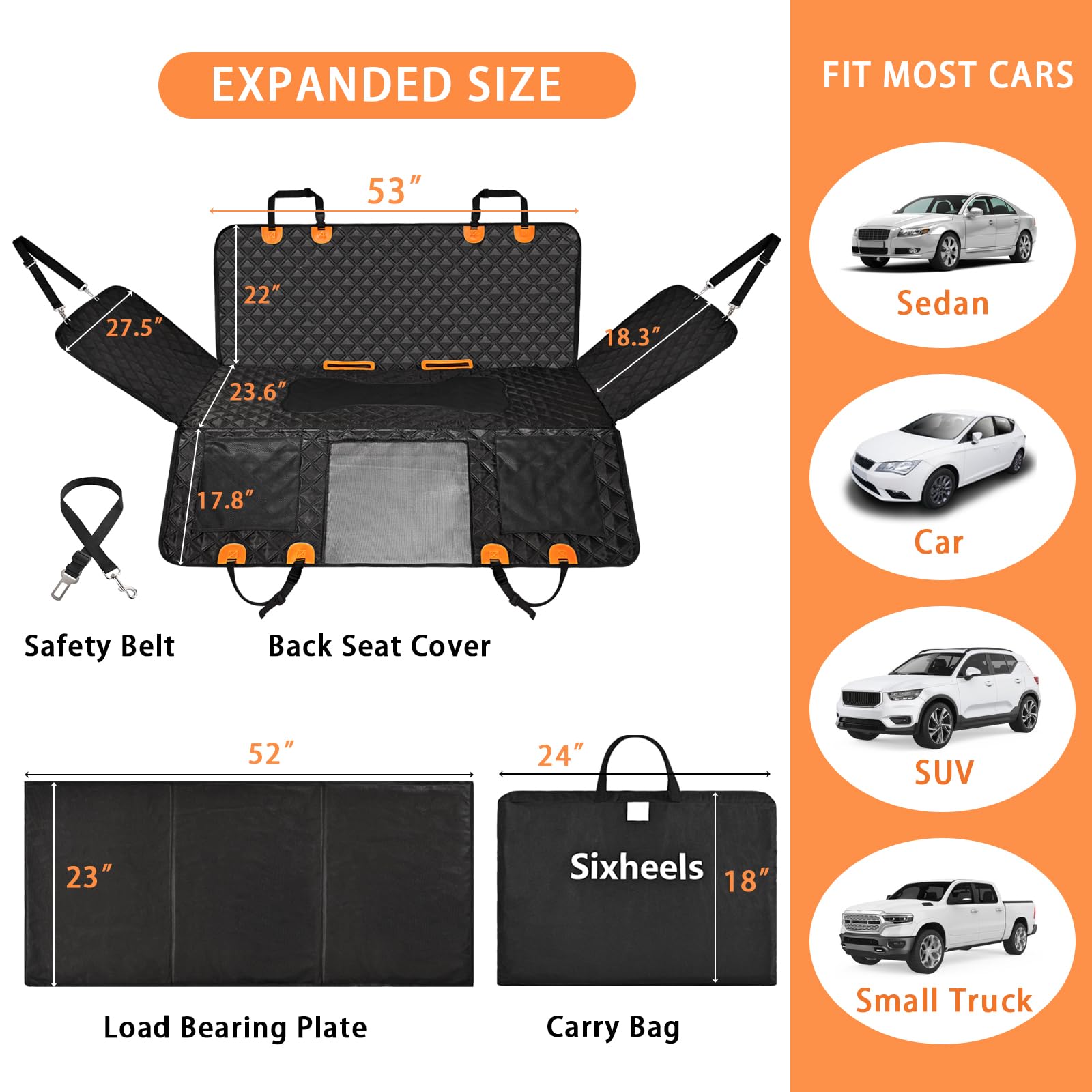 Sixheels mesh design improves airflow and pet visibility on trips.