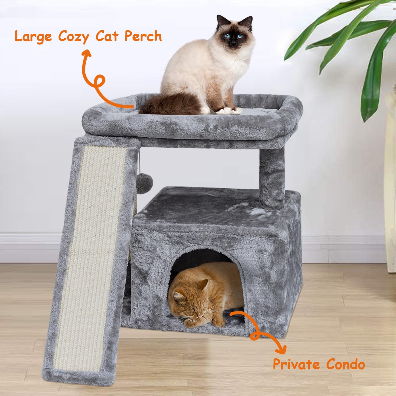 SIYIPURR compact cat tree dimensions suit apartments and small spaces.