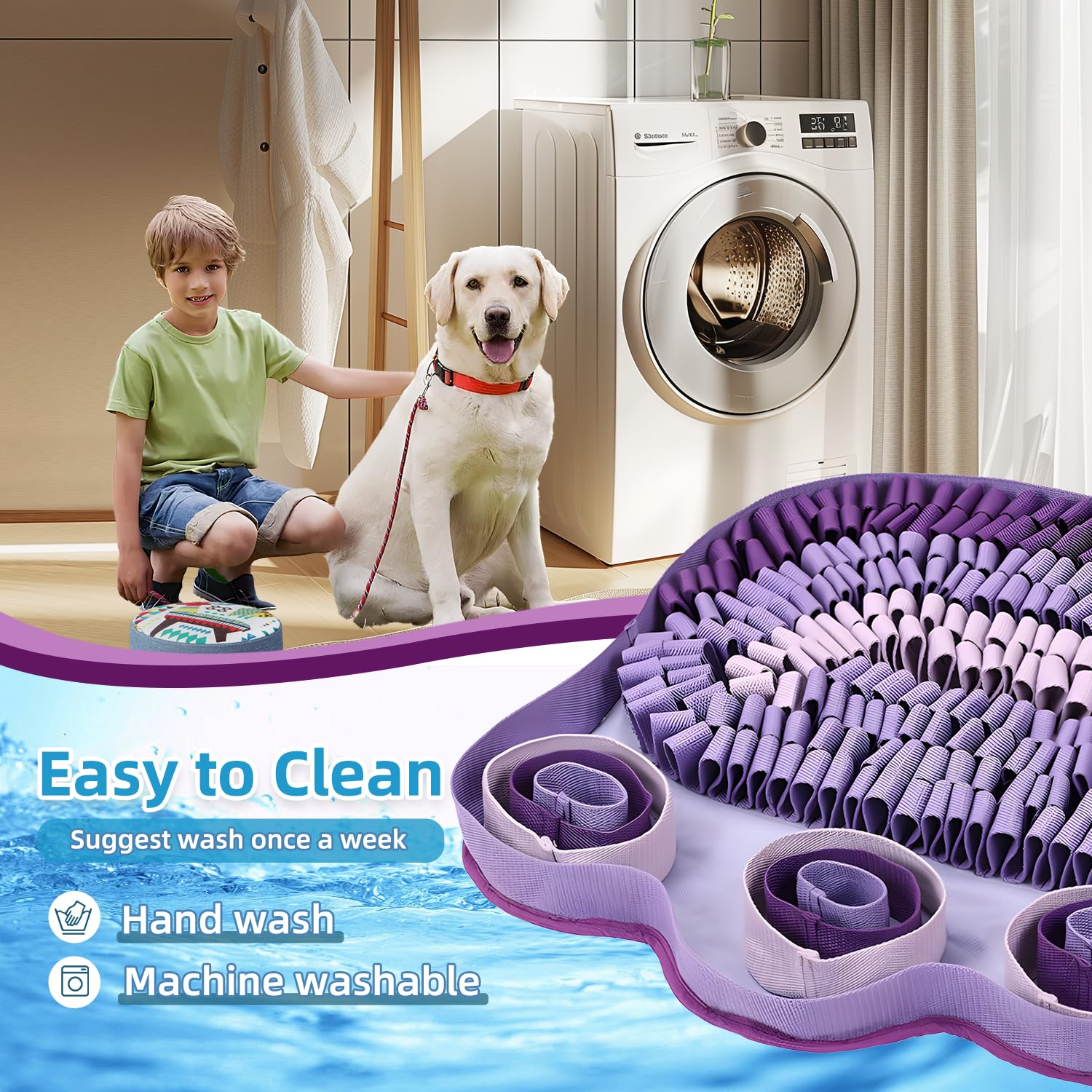 SJPNVUS snuffle mat durable cotton fibers for long-lasting entertainment