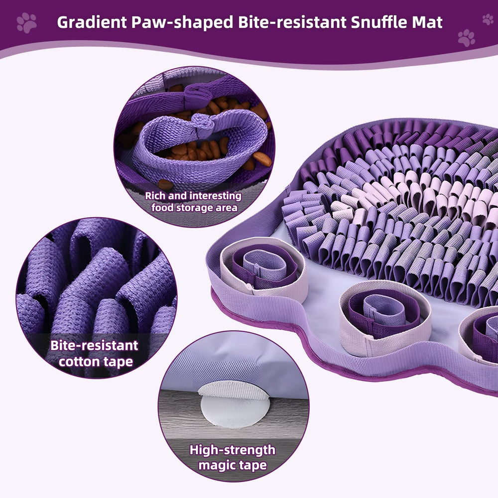 SJPNVUS snuffle mat hidden treasure pockets for slow, mindful feeding