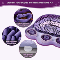 SJPNVUS snuffle mat hidden treasure pockets for slow, mindful feeding
