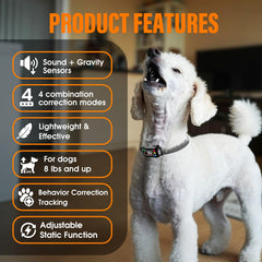 SKBAK bark collar side view demonstrates adjustable strap for diverse dog sizes.