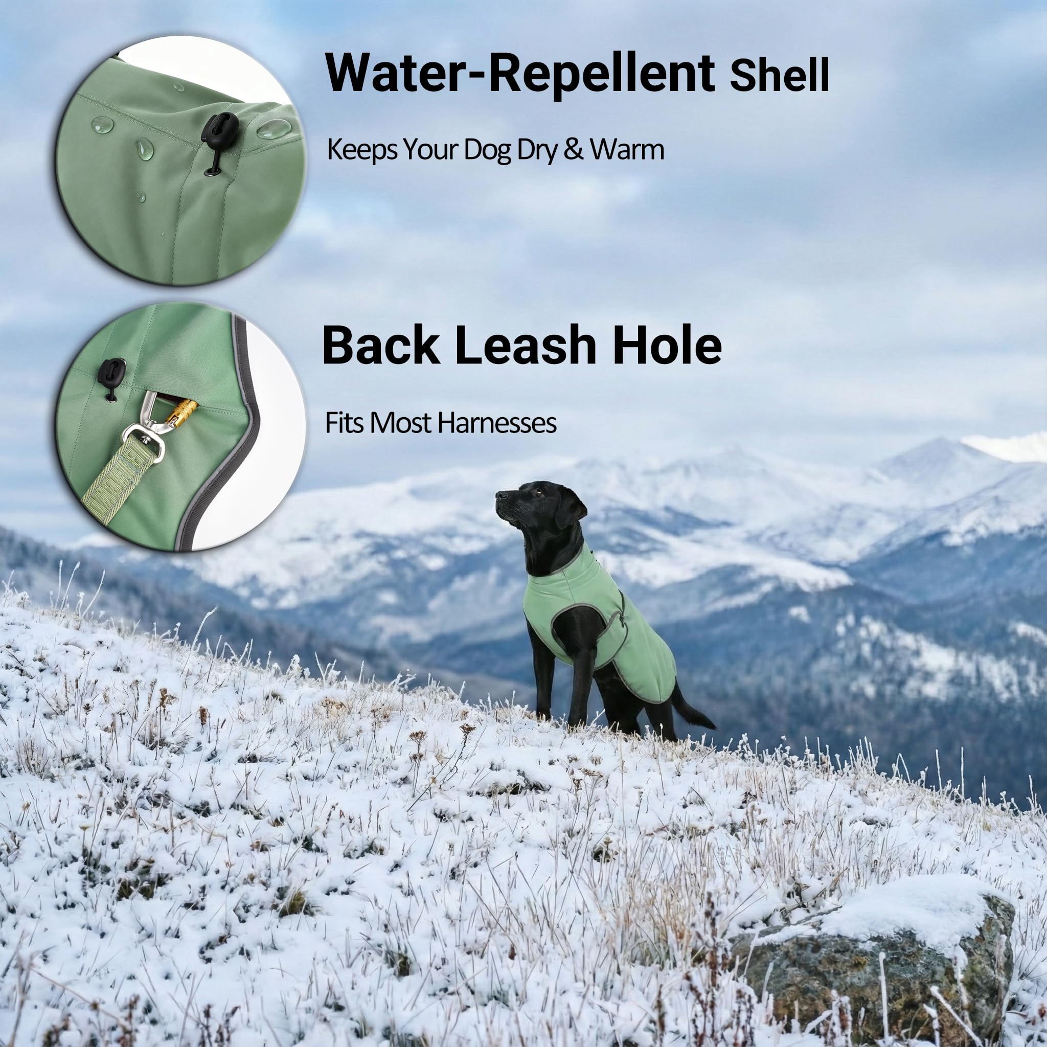 Skipgear Athletic Fit Dog Fleece Jacket pleated tail design with full coverage and a sleek look.