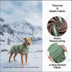 Skipgear Athletic Fit Dog Fleece Jacket soft fleece interior keeps warmth without bulk.