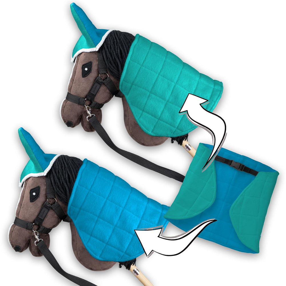 SKIPPI fly cover closeup fabric highlights soft fleece texture and dirt protection