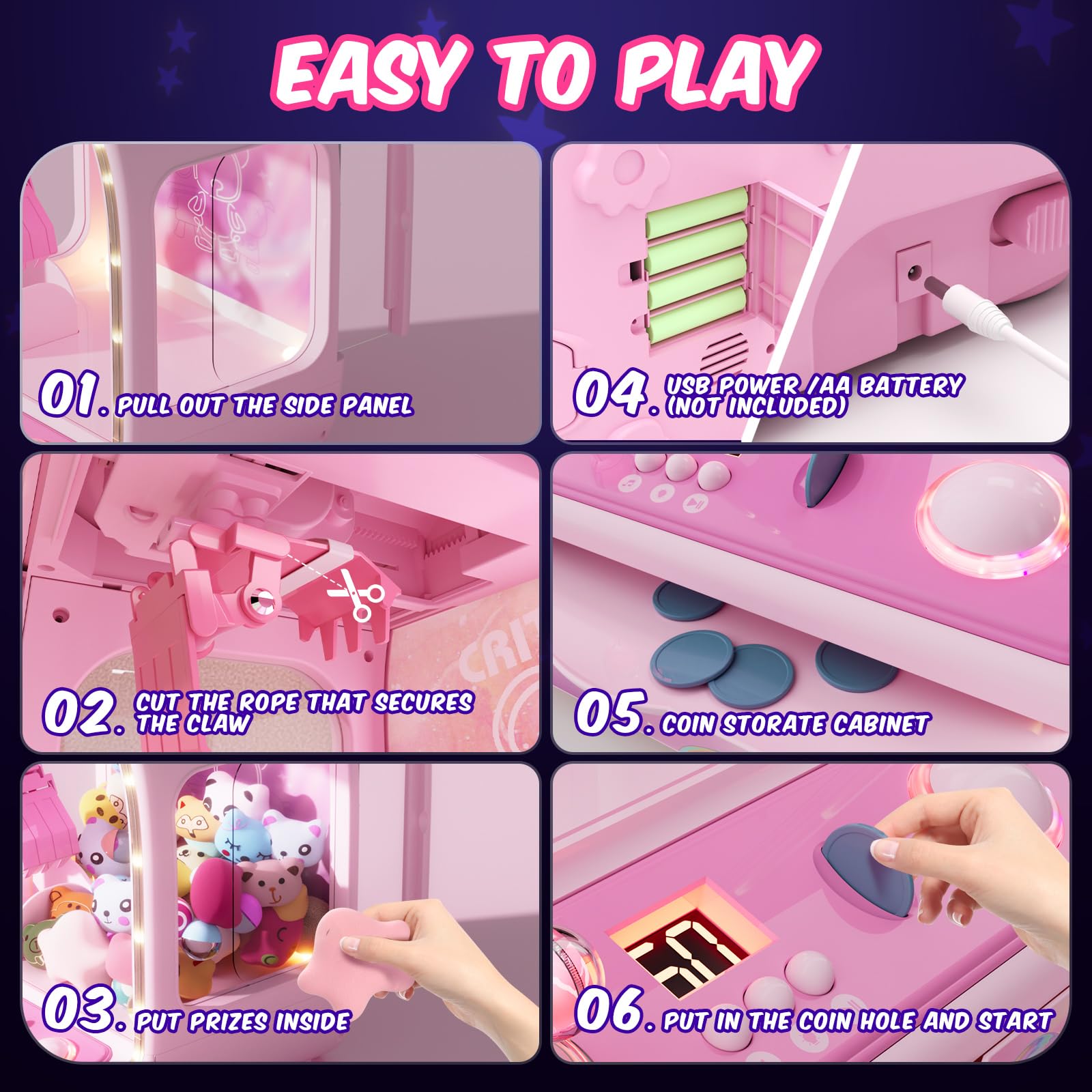 Skirfy birthday party setup featuring candy dispenser gameplay and confetti-worthy wins.