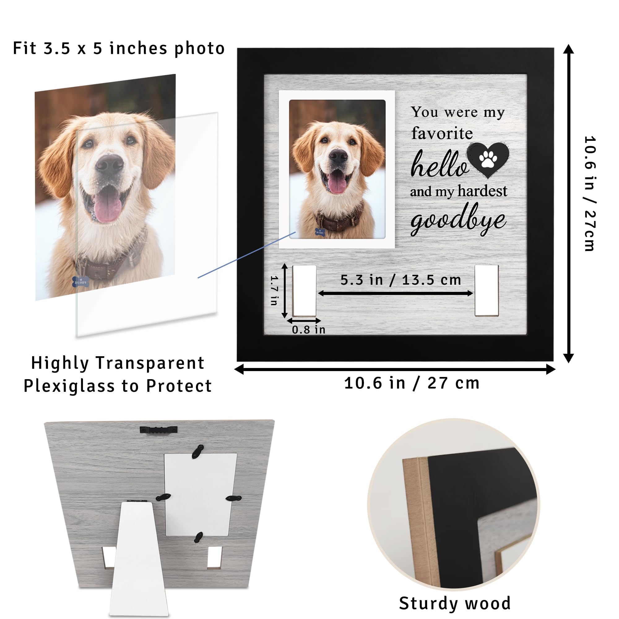 Skittypurr handwritten-style font with paw motifs adds sentimental tribute.