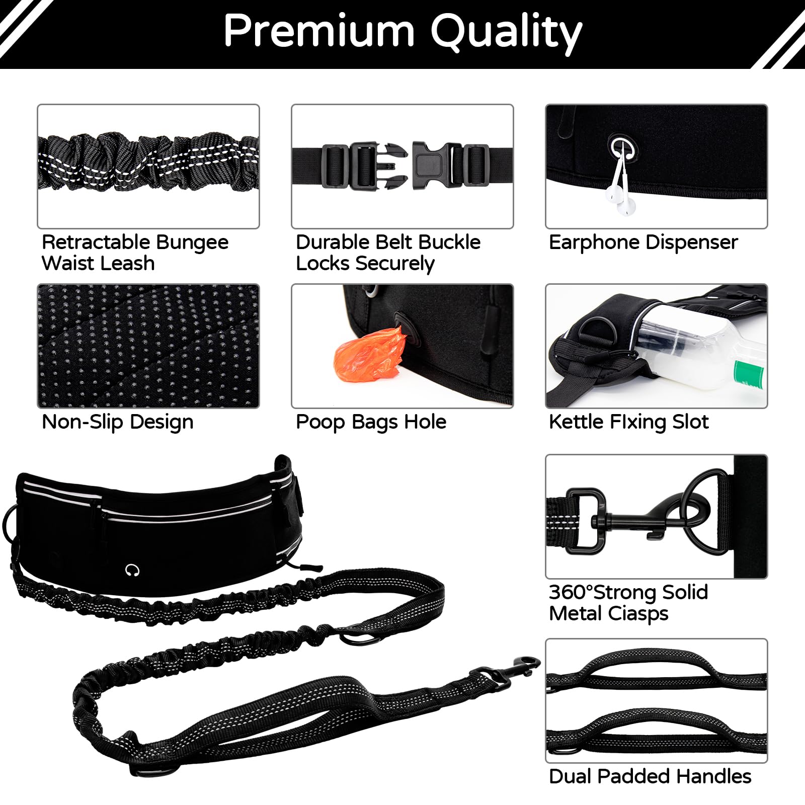 Skmeditec waist belt with zipper pouch keeps phone and keys secure during outings.