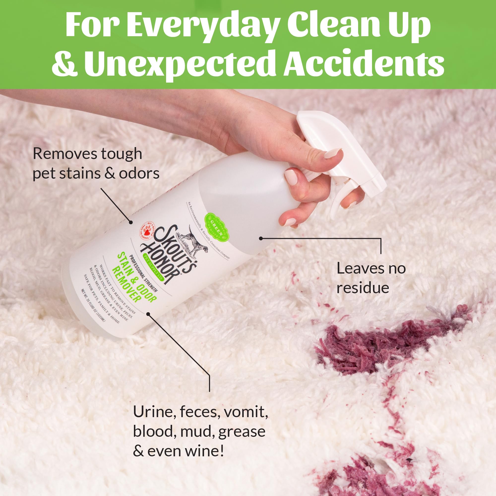 Skout's Honor furniture stain remover foam lifting upholstery stains