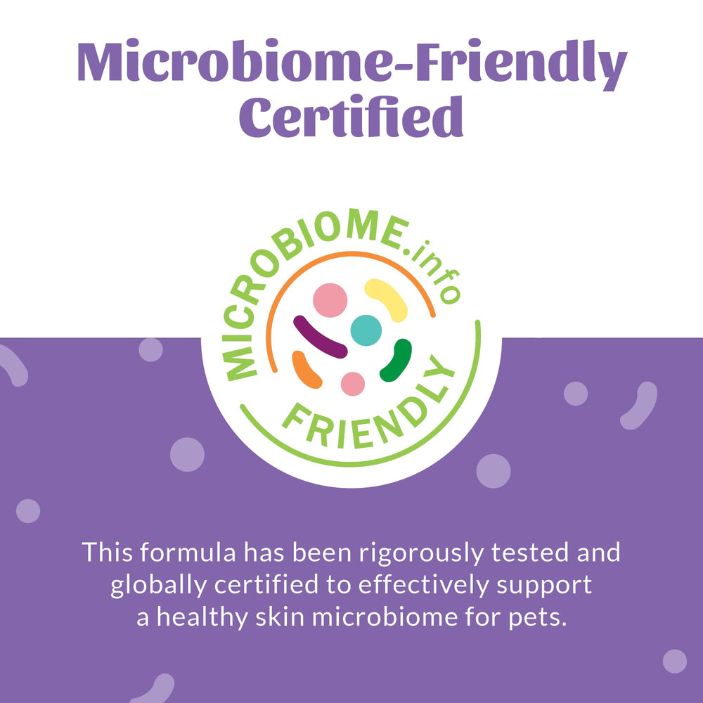 SKOUT'S HONOR microbiome-friendly certification logo indicates balanced skin microbiome