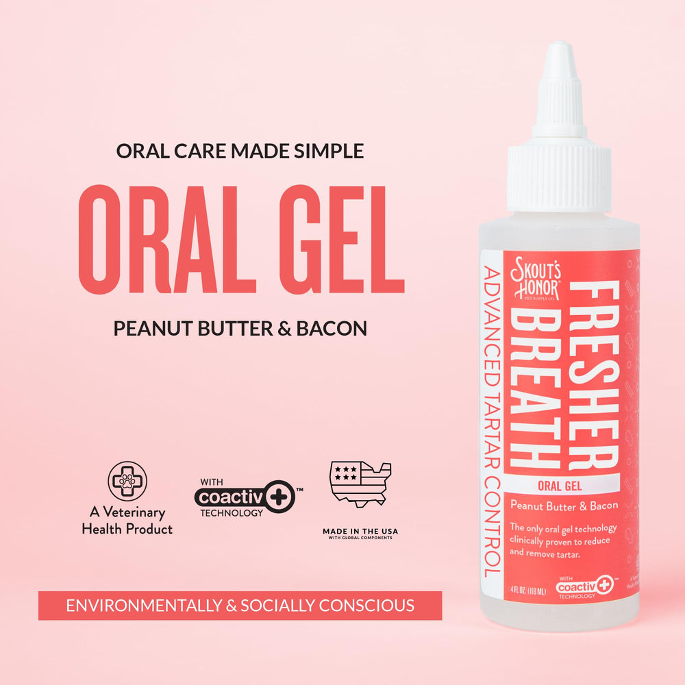 SKOUT'S HONOR label highlights peanut butter bacon flavor and pet-safe formula