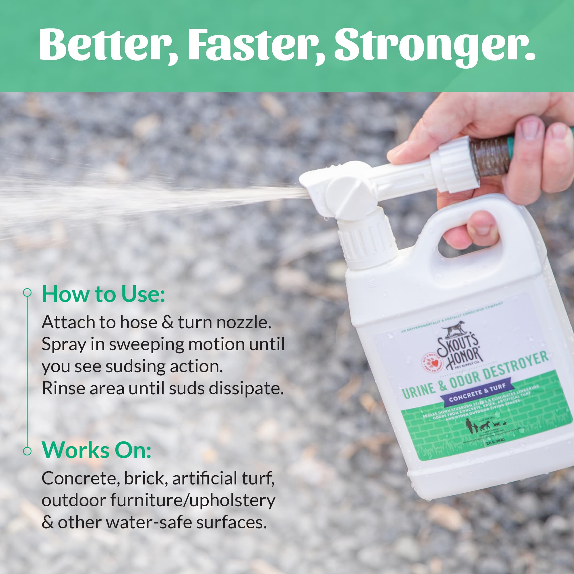 SKOUT'S HONOR plant-powered ingredients highlight a pet-safe cleaning formula.