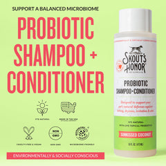 Skout's Honor probiotic dog shampoo avocado oil omega-3s nourishing coats