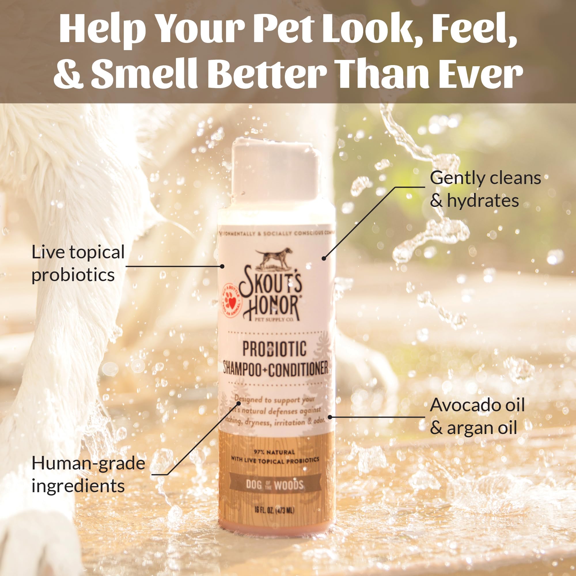 Skout's Honor cruelty-free symbol signals ethical grooming for your pet.
