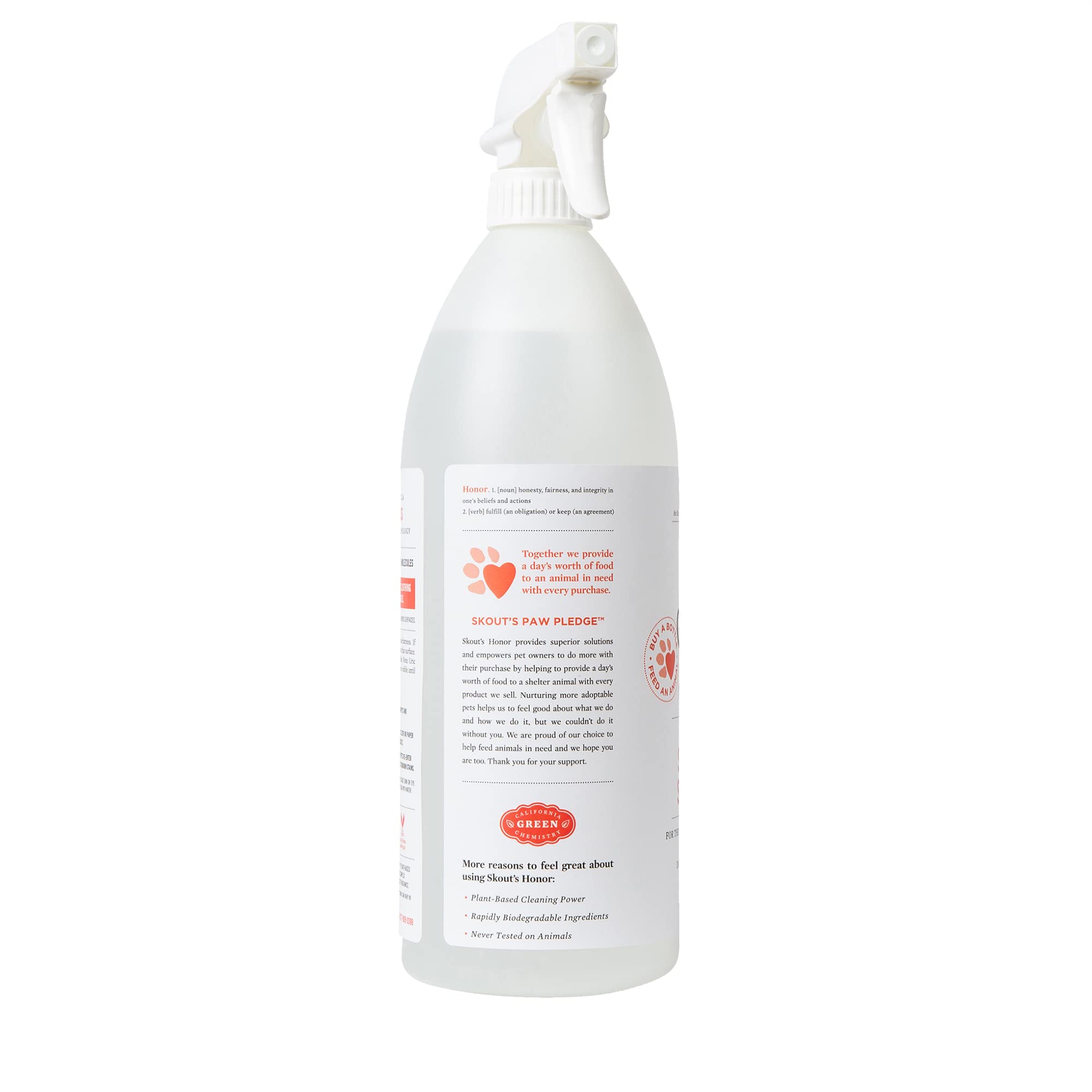 SKOUT'S HONOR Severe Mess Odor Remover applied to a carpet spot