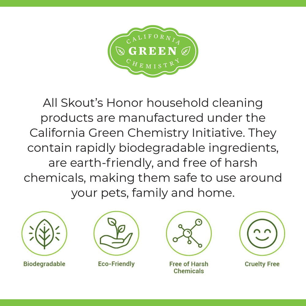 SKOUT'S HONOR Severe Mess Odor Remover tackling a urine stain