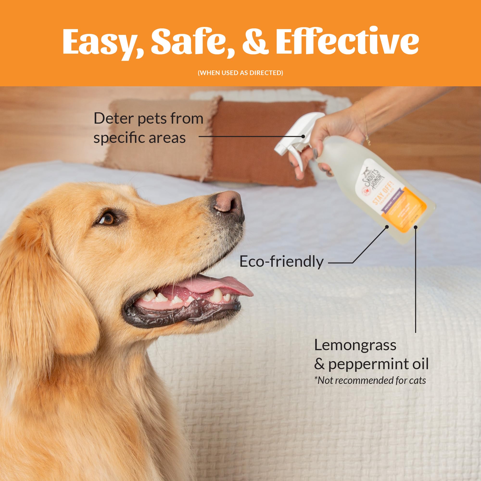Indoor use shows Stay Off keeps restricted areas free of unwanted dog activity